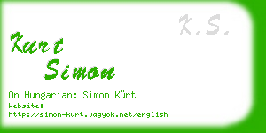 kurt simon business card
